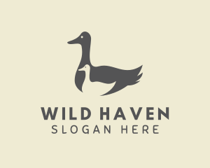 Wild Duck & Duckling logo design