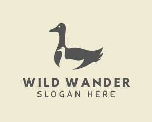 Wild Duck & Duckling logo design