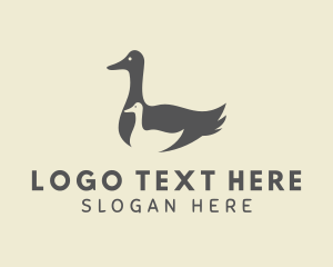 Goose - Wild Duck & Duckling logo design