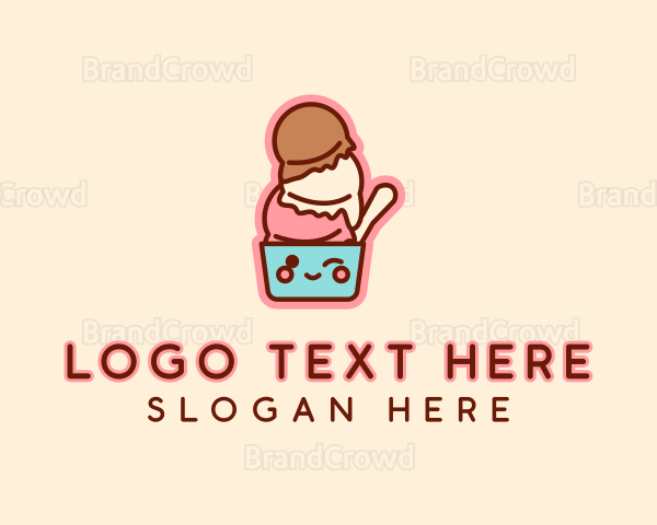 Ice Cream Sundae Logo