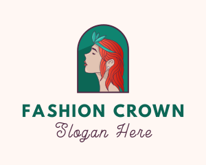 Princess Leaf Crown logo design