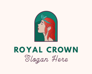 Princess Leaf Crown logo design