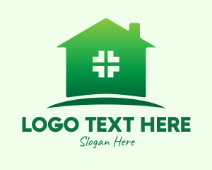 Cross - Green Medical Home logo design
