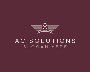 Aviation Wings Letter A  logo design