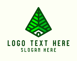 Housing - Leaf House Eco Teepee logo design