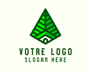 Leaf House Eco Teepee logo design