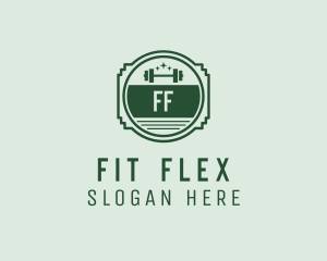 Fitness Gym Barbell Sport logo design