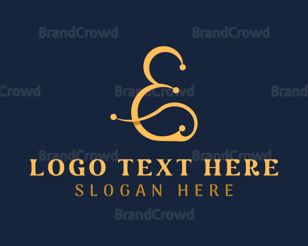 Gold Luxury Ampersand Logo