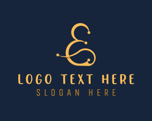 Enterprise - Gold Luxury Ampersand logo design