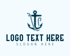 Nautical - Anchor Rope Letter V logo design