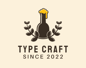 Craft Beer Wreath logo design