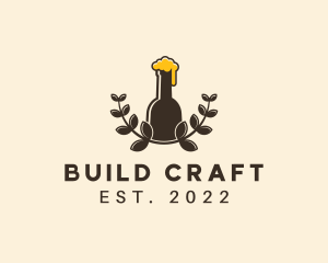 Craft Beer Wreath logo design