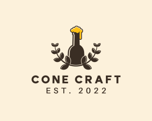 Craft Beer Wreath logo design