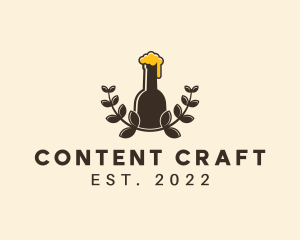 Craft Beer Wreath logo design