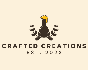 Craft Beer Wreath logo design