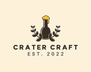 Craft Beer Wreath logo design