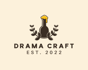 Craft Beer Wreath logo design