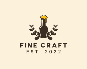 Craft Beer Wreath logo design