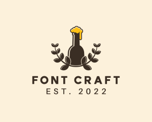 Craft Beer Wreath logo design