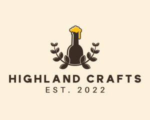 Craft Beer Wreath logo design