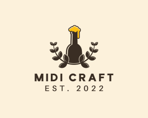 Craft Beer Wreath logo design