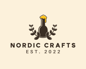 Craft Beer Wreath logo design