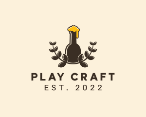 Craft Beer Wreath logo design