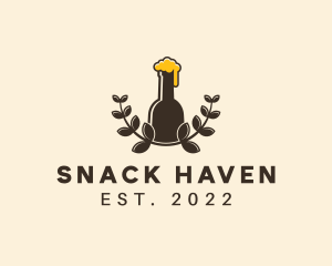 Craft Beer Wreath logo design