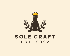 Craft Beer Wreath logo design