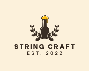 Craft Beer Wreath logo design