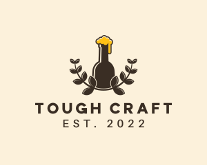 Craft Beer Wreath logo design