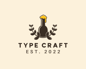 Craft Beer Wreath logo design