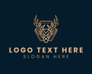 Geometric - Geometric Deer Stag logo design