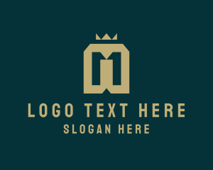 Enterprise - Elegant Crown Letter M logo design