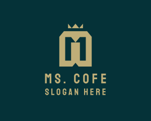 Elegant Crown Letter M logo design