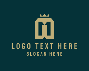 Royalty - Elegant Crown Letter M logo design