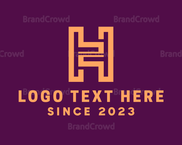 Tech Maze Letter H Logo