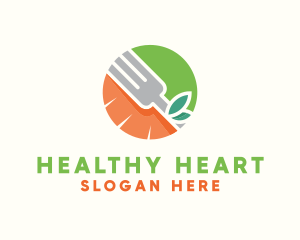 Healthy Carrot Fork logo design