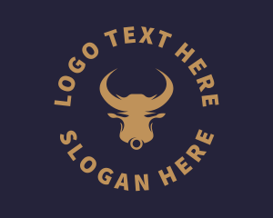 Horns - Wild Bronze Bull logo design