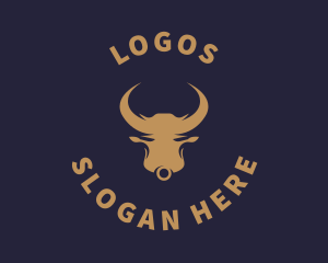 Horns - Wild Bronze Bull logo design