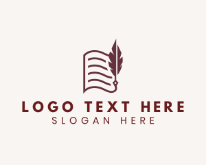 Ink - Quill Pen Paper Writer logo design