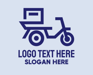 Logistics - Delivery Scooter Motorcycle logo design