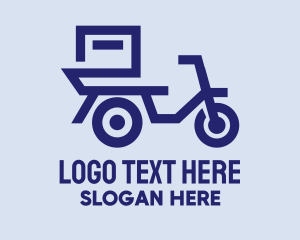 Delivery Scooter Motorcycle Logo