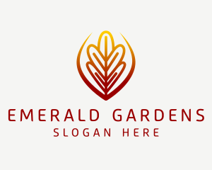 Botanical Garden Leaf logo design