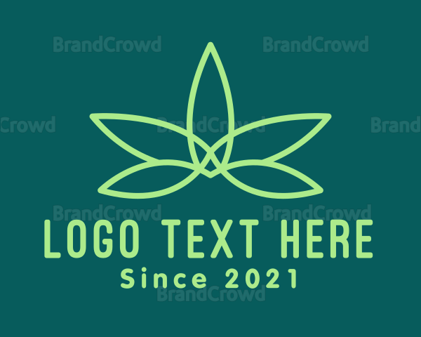 Green Cannabis Herb Logo