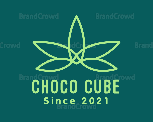 Green Cannabis Herb Logo