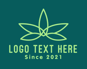 Marijuana - Green Cannabis Herb logo design