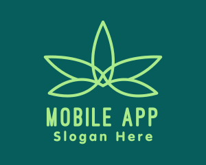 Green Cannabis Herb Logo