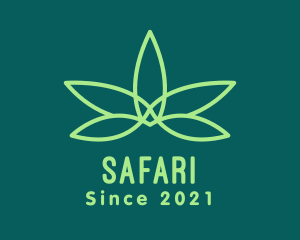 Botanical - Green Cannabis Herb logo design