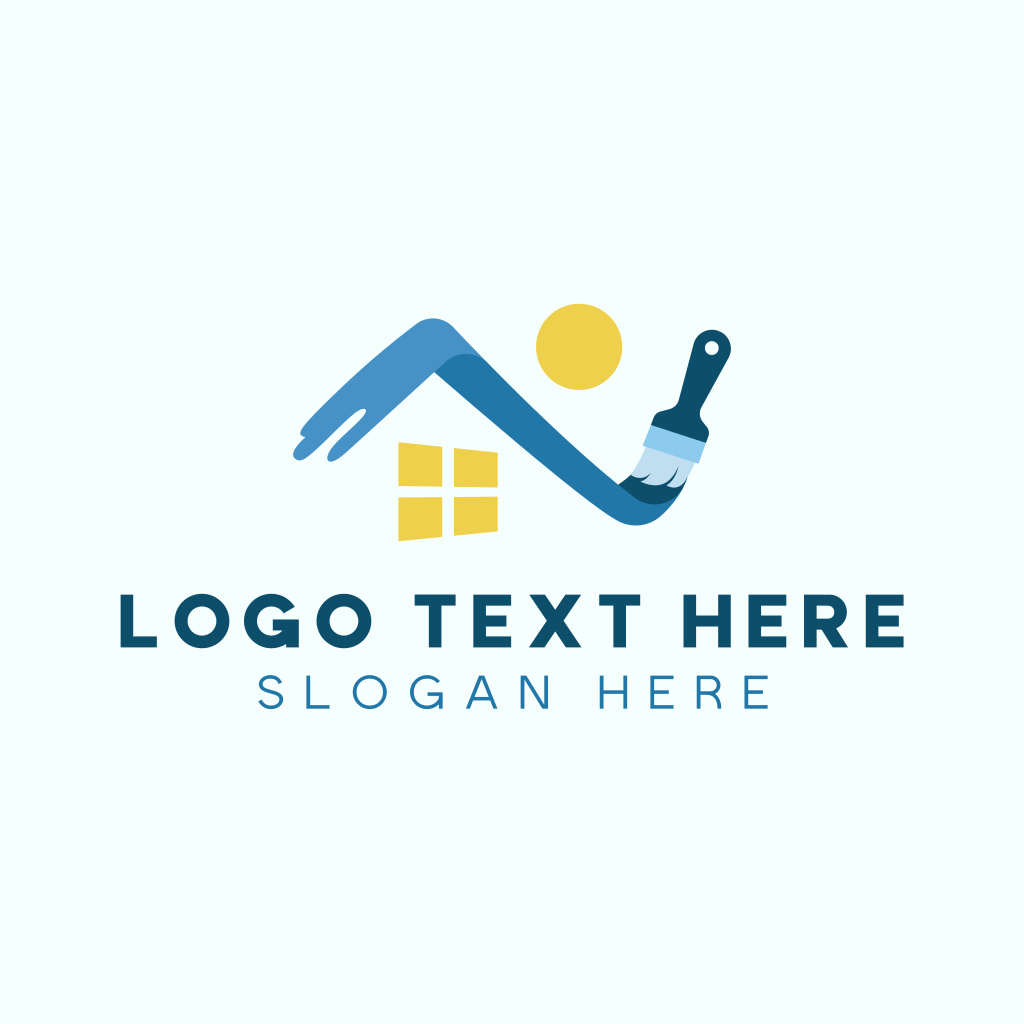 Paint Brush House Roof Logo | BrandCrowd Logo Maker